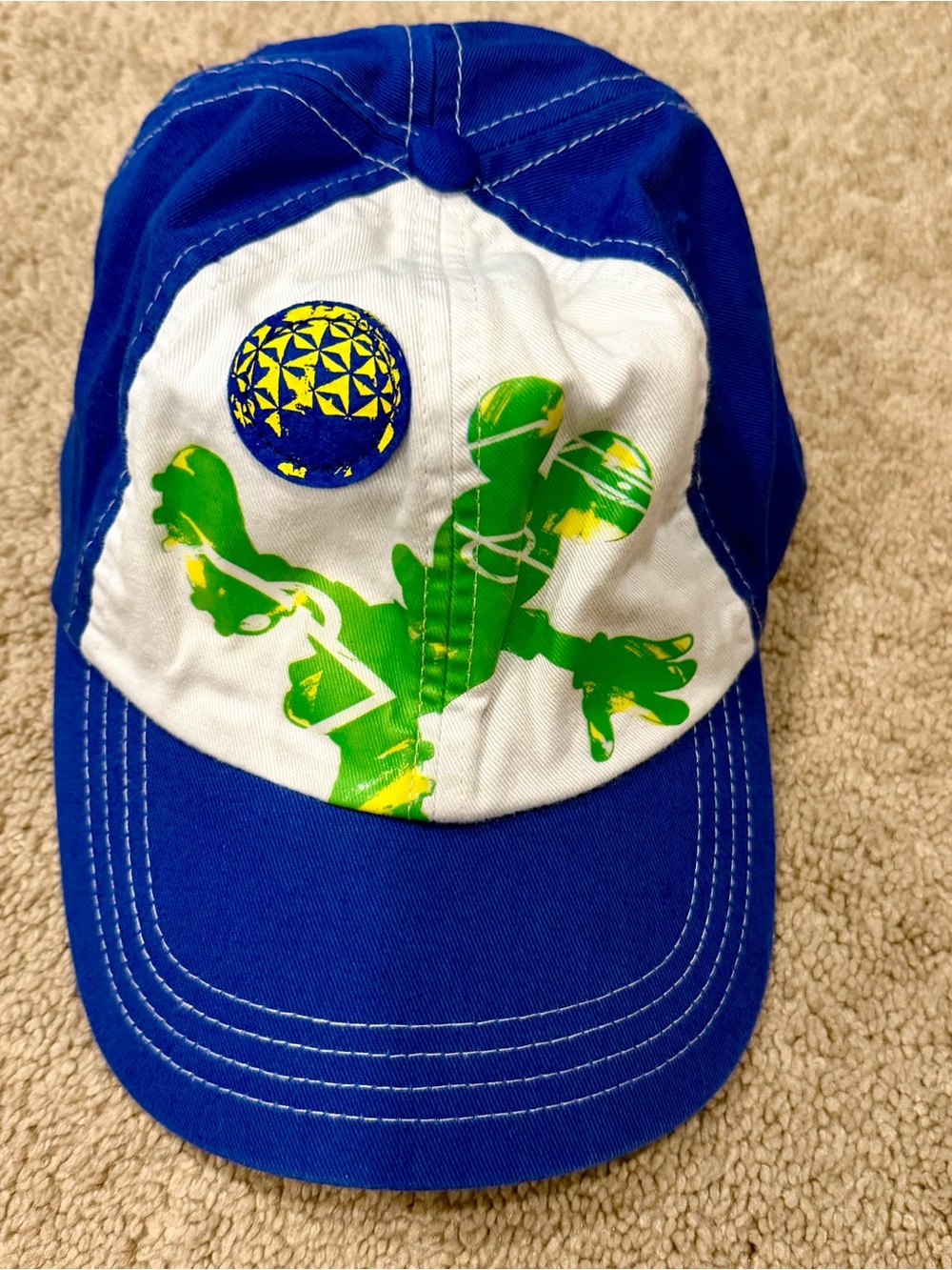 NWT Disney Parks  Adjustable Hat Epcot Showcase Mickey Mouse Soccer Unisex RARE